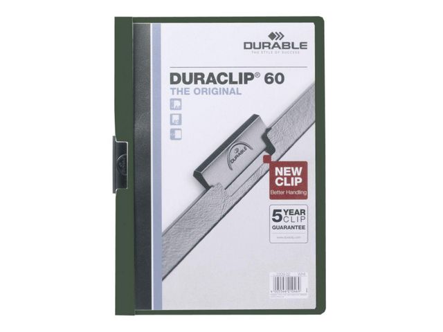 Durable Klämmapp Duraclip 2200 A4 3mm grön, st