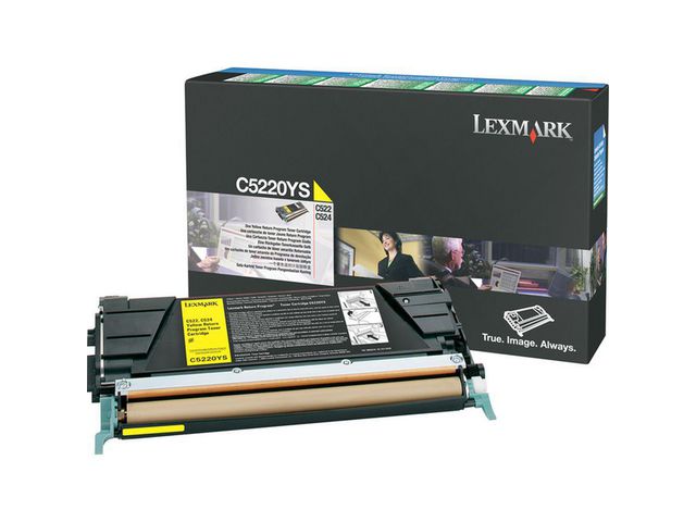 Lexmark Toner, C5220YS, gul, singelförpackning, st