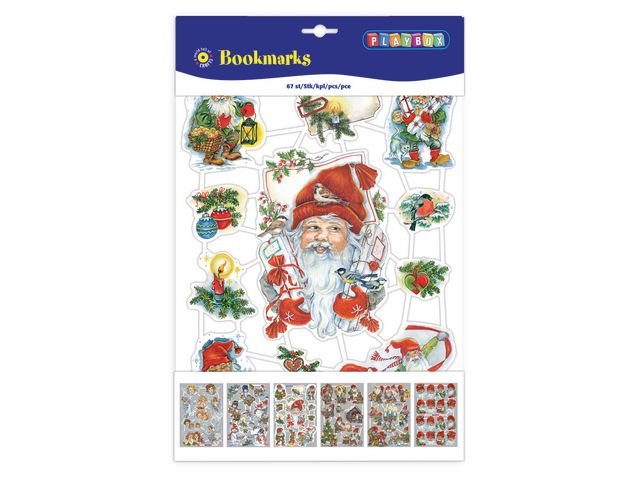 PLAYBOX Bokmärken julmotiv 67/FP, fp om 67 st