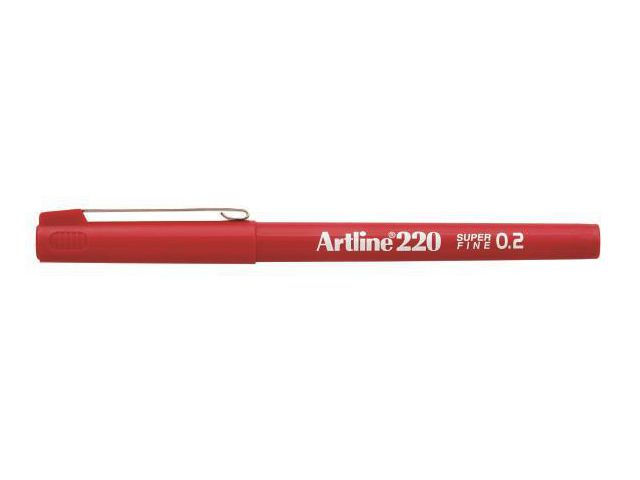 Artline Fineliner 220 0,2 mm röd, st