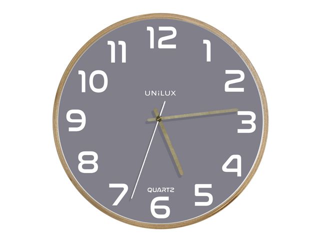 Unilux Väggklocka UNILUX Baltic ø31,5 cm grå, st