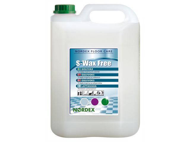 NORDEX Golvunderhåll S-wax Free 5l, burk 5 l