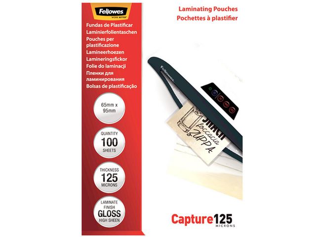 Fellowes Laminat 64x95mm 125mic, fp om 100 st