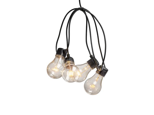 KONSTSMIDE Ljusslinga svart kabel LED, st