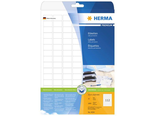 Herma Etikett Premium 25,4x16,9mm, fp om 2800 st