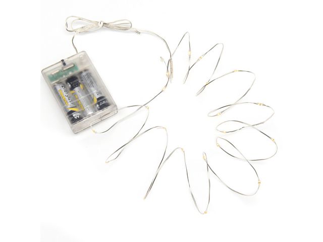 KONSTSMIDE Ljusslinga 40 amber LED 3,9m silver, st