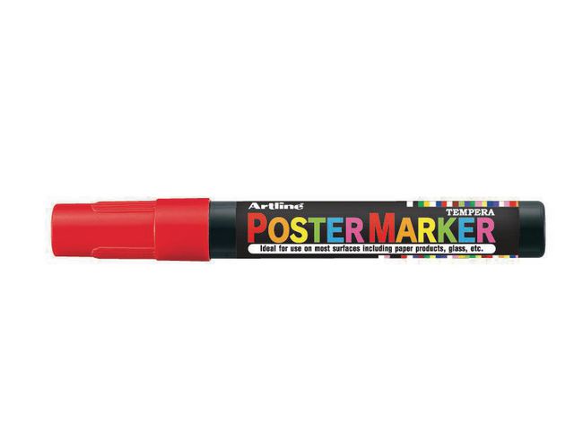 Artline Poster Marker Rund 2,0 mm röd, st