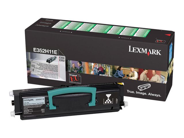 Lexmark Toner, E352H11E, svart, singelförpackning, hög kapacitet, st