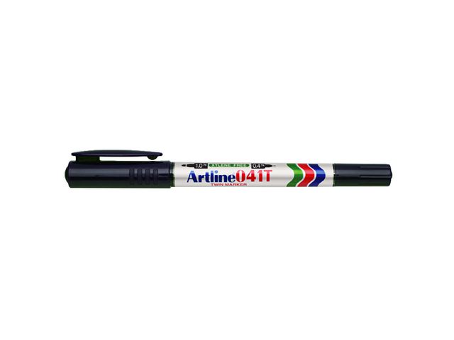 Artline Märkpenna Rund 041T 2-i-1 svart, st