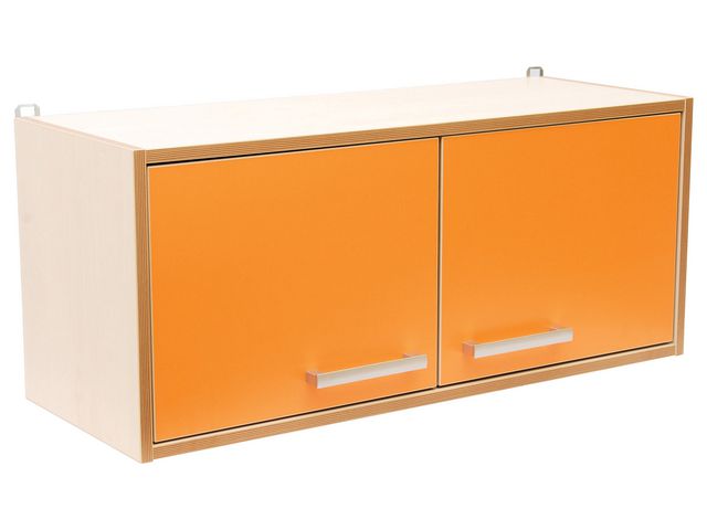 Dörrar t/vägghängd hylla Prem orange, fp om 2 st