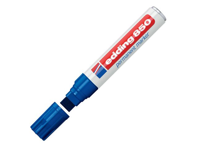 edding Märkpenna permanent, 850 i jumbo-storlek med snedskuren spets, 5 - 15 mm, blå, st