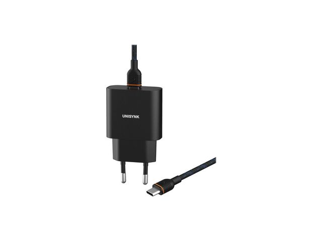 UNISYNK® Laddare Vägg UNISYNK USB-C PD 20W 2m, st