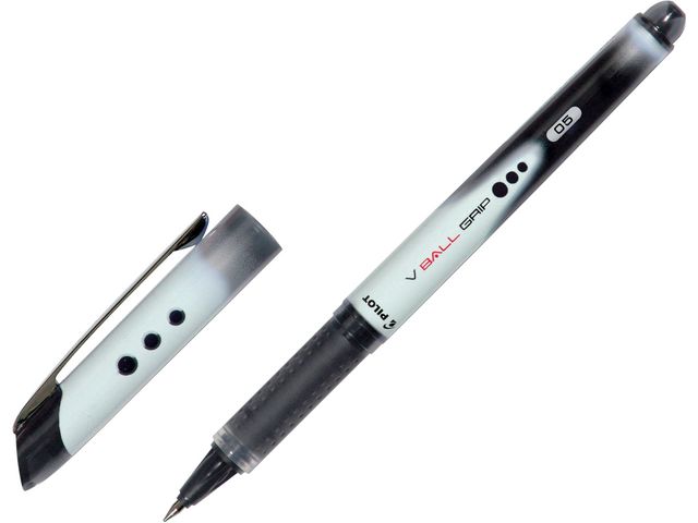 Pilot Bläckkulpenna, V-Ball 05 Grip, extra tunn spets på 0,5 mm, svart, st
