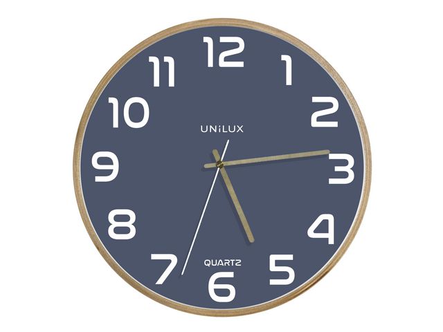 Unilux Väggklocka UNILUX Baltic ø31,5 cm blå, st