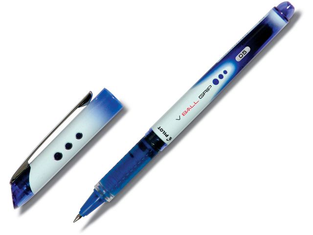 Pilot Bläckkulpenna, V-Ball 05 Grip, extra tunn spets på 0,5 mm, blå, st