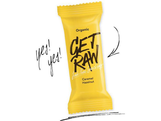GET RAW Bar Caramel och Hazelnut, st