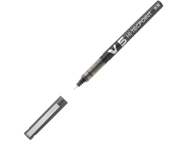 Pilot Bläckkulpenna, Hi-Tecpoint V5, 0,5 mm, svart, st