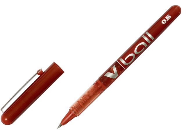 Pilot Bläckkulpenna, V-ball, 0,5 mm, röd, st