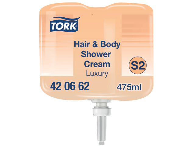 Tork Duschcreme S2 Luxury Hair&Body Mini 475ml, flaska om 475 ml