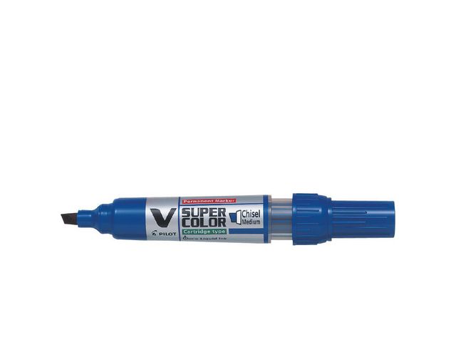 Pilot Begreen Begreen V Super Color permanent märkpenna, mejselformad spets på 5,0 mm, blå, st