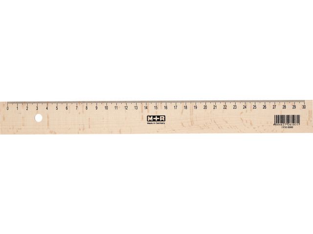 M+R Linjal i trä 30 cm, st