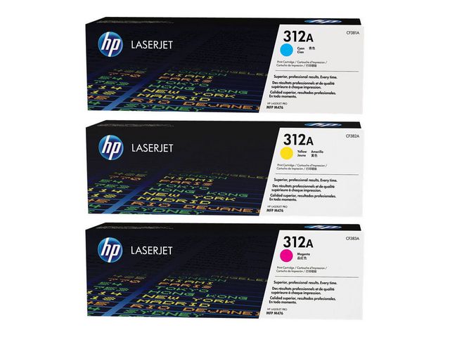 HP Toner CF440AM 312A 8,1K CMY 3/FP, fp om 3 st