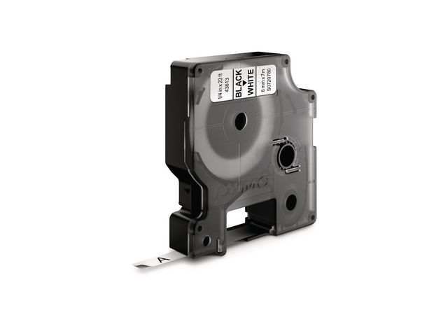 Dymo Tape D1 6mm svart på vit, st