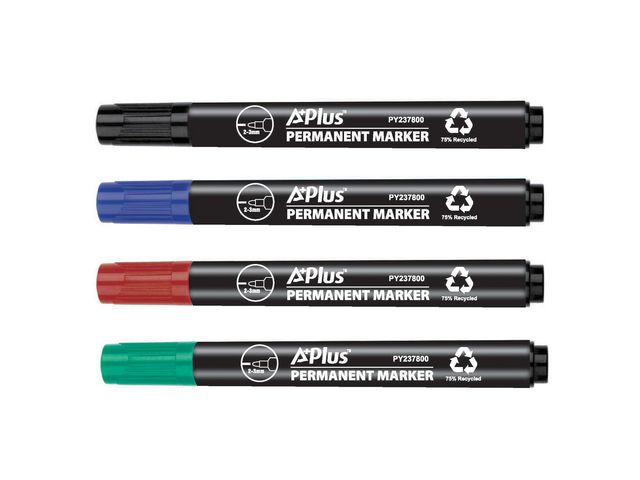 A PLUS Märkpenna A PLUS eco rund 1-3mm, set om 4 st