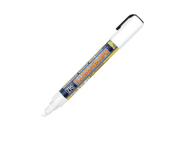 ZIG Märkpenna ZIG Illumigraph B 6mm vit, st