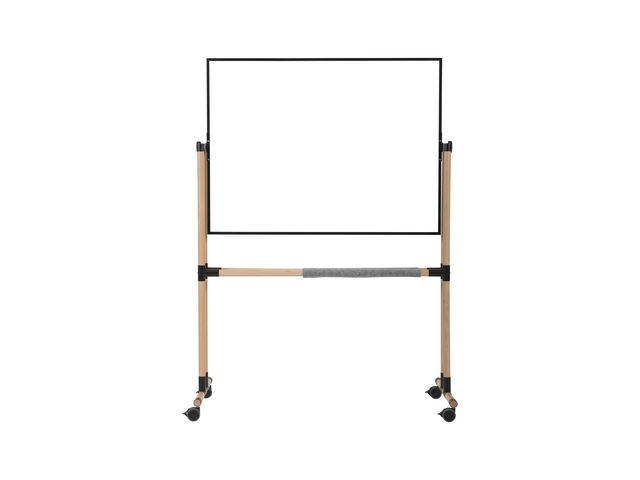ARCHYI Giro vridbar magnetisk whiteboardtavla, dubbelsidig yta i emaljerat stål, svart metallram med hjul, 1 275 x 1 800 mm, st