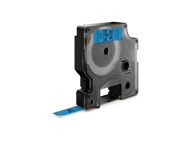 Dymo Tape D1 9mm svart på blå, st