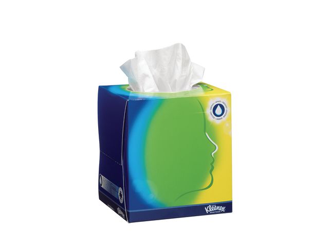 Kleenex® Ansiktsservett, 3-lagers, 56 ark, 200 mm, vit, fp om 56 st