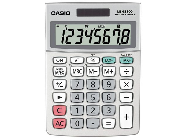 Casio Bordsräknare MS-88ECO, st