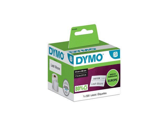 Dymo Etikett S0722560 89x41mm, fp om 300 st
