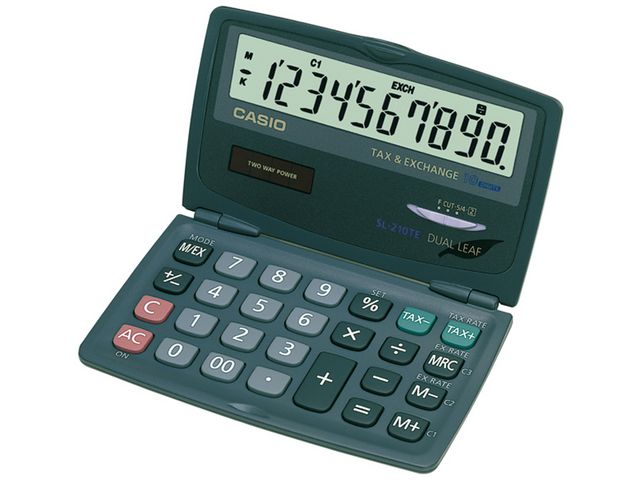 Casio Miniräknare SL-210TE, st