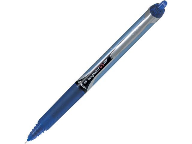 Pilot Bläckkulpenna, Hi-Tecpoint V5 RT, extra tunn spets på 0,5 mm, blå, st