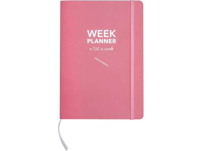 Burde Kalender Week planner pink odaterad - 1051, st