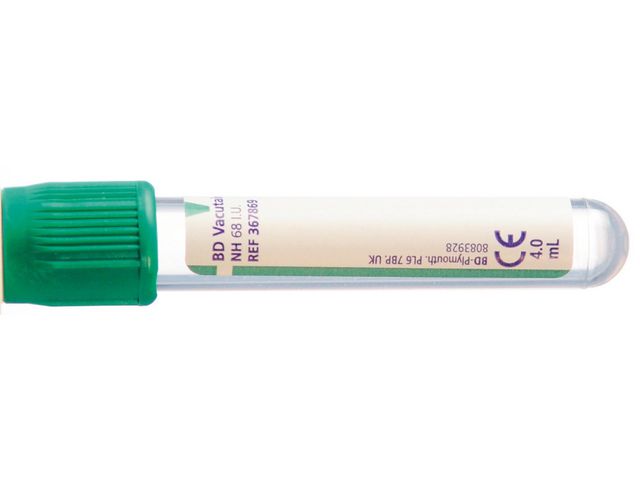 BD™ Hemogardrör 5/4ml Na-hep grön, st