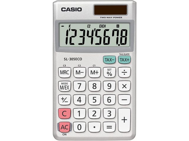 Casio Miniräknare SL-305ECO, st