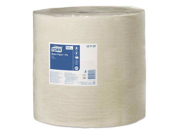 Tork Industritorkrulle Universal W1 1-lags gul, rulle om 380 m