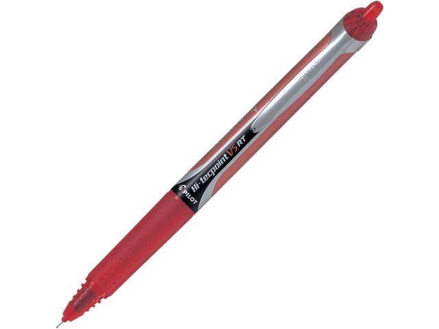 Pilot Bläckkulpenna, Hi-Tecpoint V5 RT, extra tunn spets på 0,5 mm, röd, st