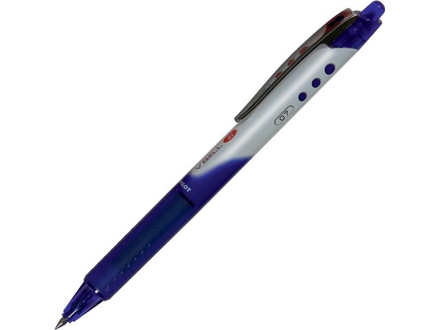 Pilot Bläckkulpenna, V-Ball 07 RT, tunn spets på 0,7 mm, blå, st
