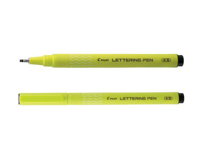 Pilot Kalligrafipenna, fiberspets, 2,0 mm spets, vit pennkropp, svart bläck, st
