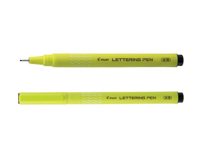 Pilot Kalligrafipenna, fiberspets, 1,0 mm spets, vit pennkropp, svart bläck, st
