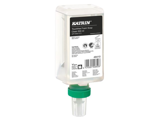 KATRIN Skumtvål Touchfree Pure 500ml, flaska om 500 ml
