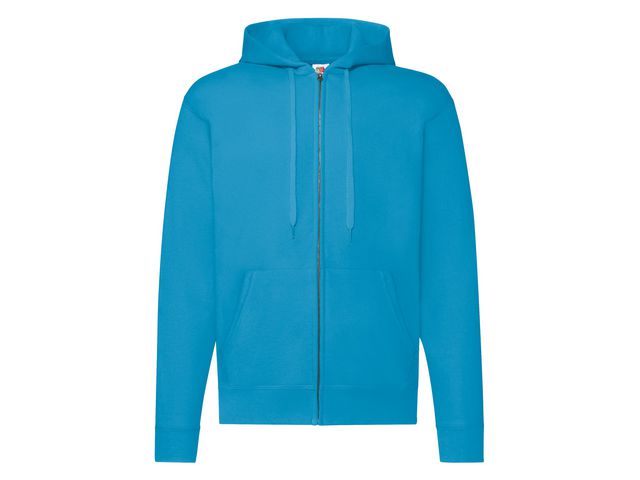 FRUIT OF THE LOOM Zip Hoodie azurblå XL, st