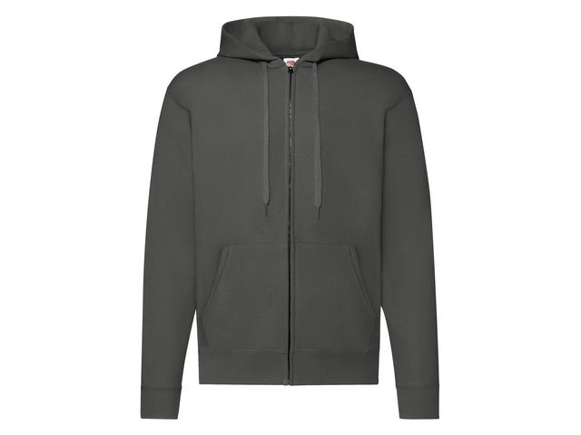 FRUIT OF THE LOOM Zip Hoodie antracitgrå M, st