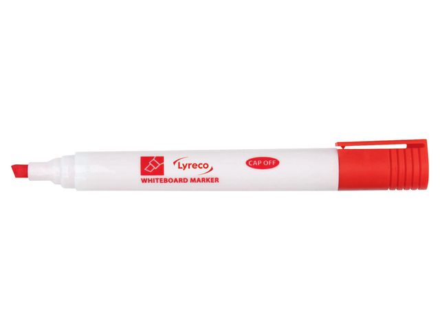 Lyreco Whiteboardpenna drywipe sned röd, st