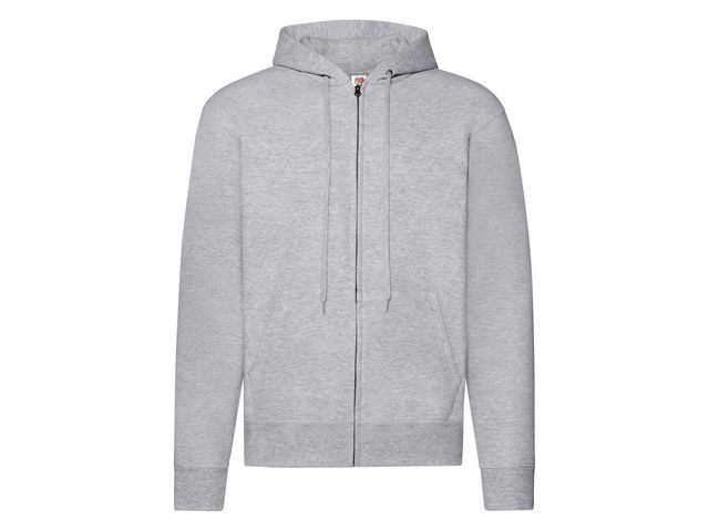FRUIT OF THE LOOM Zip Hoodie gråmelange 4XL, st