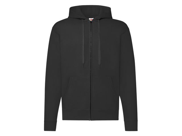 FRUIT OF THE LOOM Zip Hoodie svart L, st